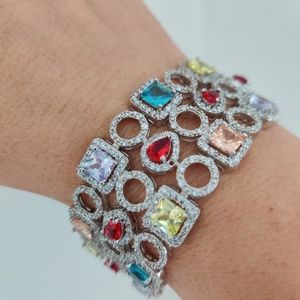 Dazzling Ross Simons Sterling Silver 925 Gemstones Bracelet